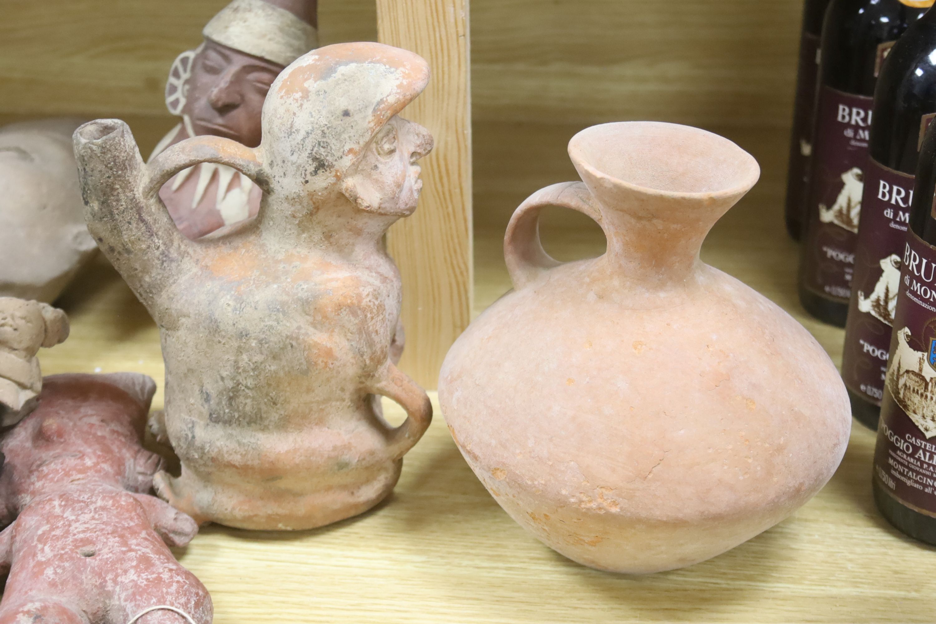 A group of South American pottery, in pre-Columbian style